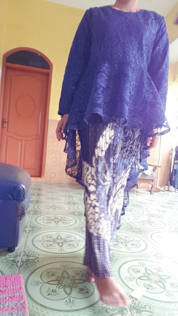 (lengkap Ada Anak) Couple Batik Brokat Halus Pinguin Gurita Aestetik Barina