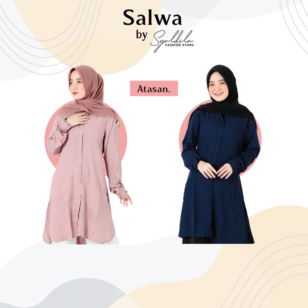 (PROMO SALE) atasan tunik wanita tunik full kancing wanita fashion muslim tunik atasan premium