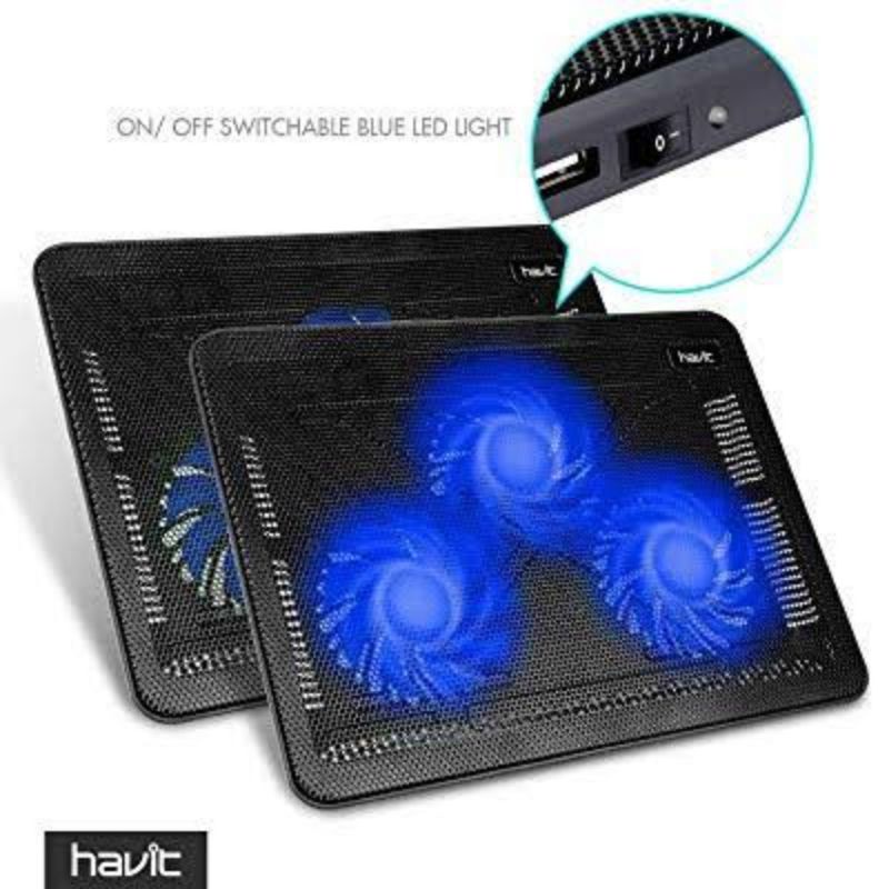 Cooling pad havit HV F2056 Kipas laptop 3 fan up to 17&quot; notebook cooler