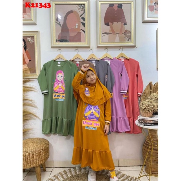 GAMIS ANAK PLES HIJAB 4-8th