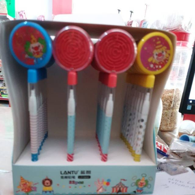 

Pensil cabut unik bulat + mainan