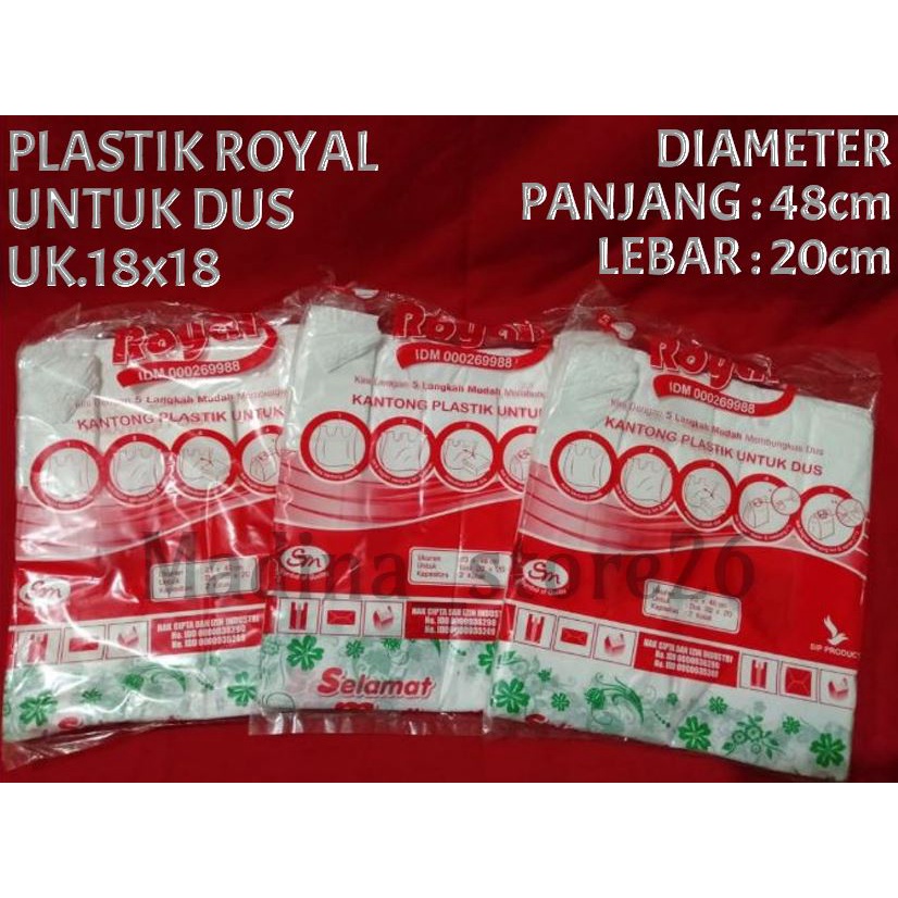 

PALING DIBURU!!! Kantong Plastik Dus Merk Royal (uk dus 18x18)