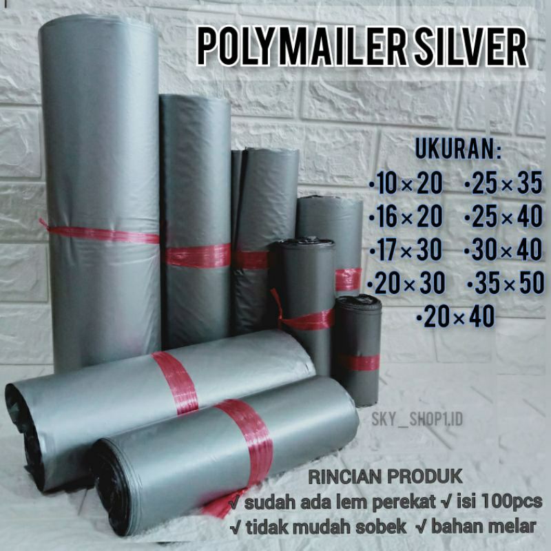 

[⚜️RR⚜️]PLASTIK POLYMAILER SILVER PLASTIK OLSHOP PLASTIK PACKING
