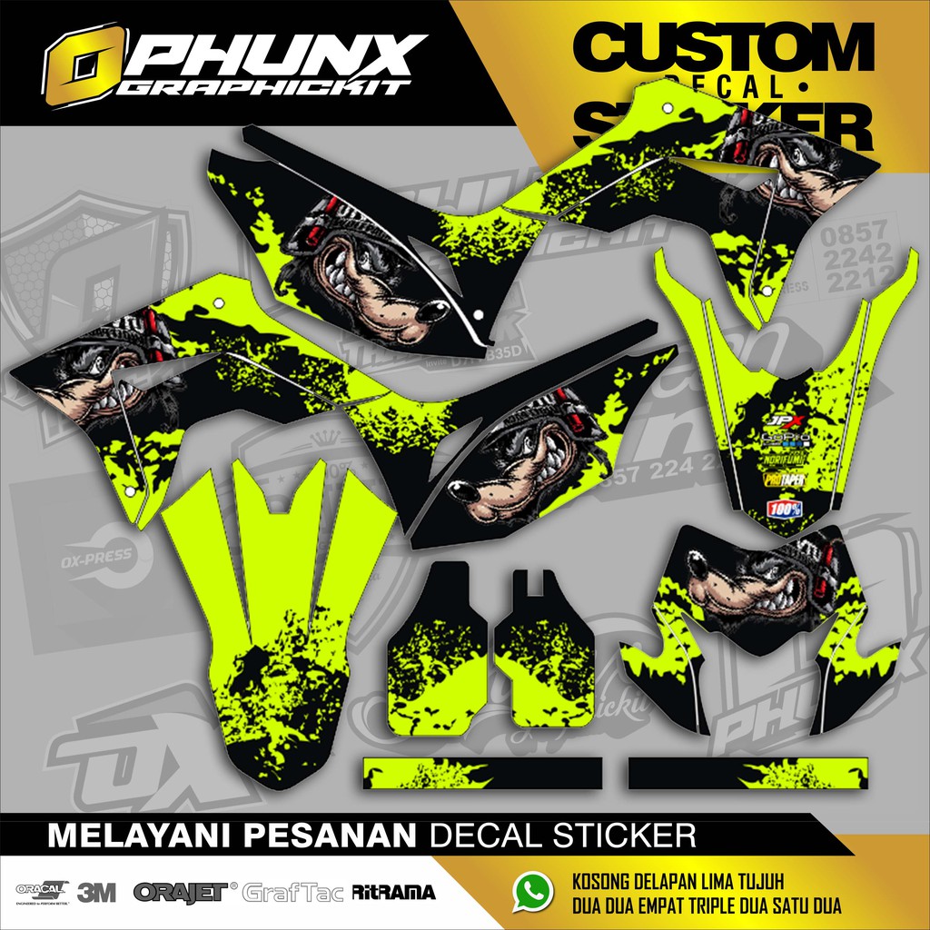 Stiker Decal Custom crf 150 L motocross sticker sticker variasi sticker stiker trail adventure (7)