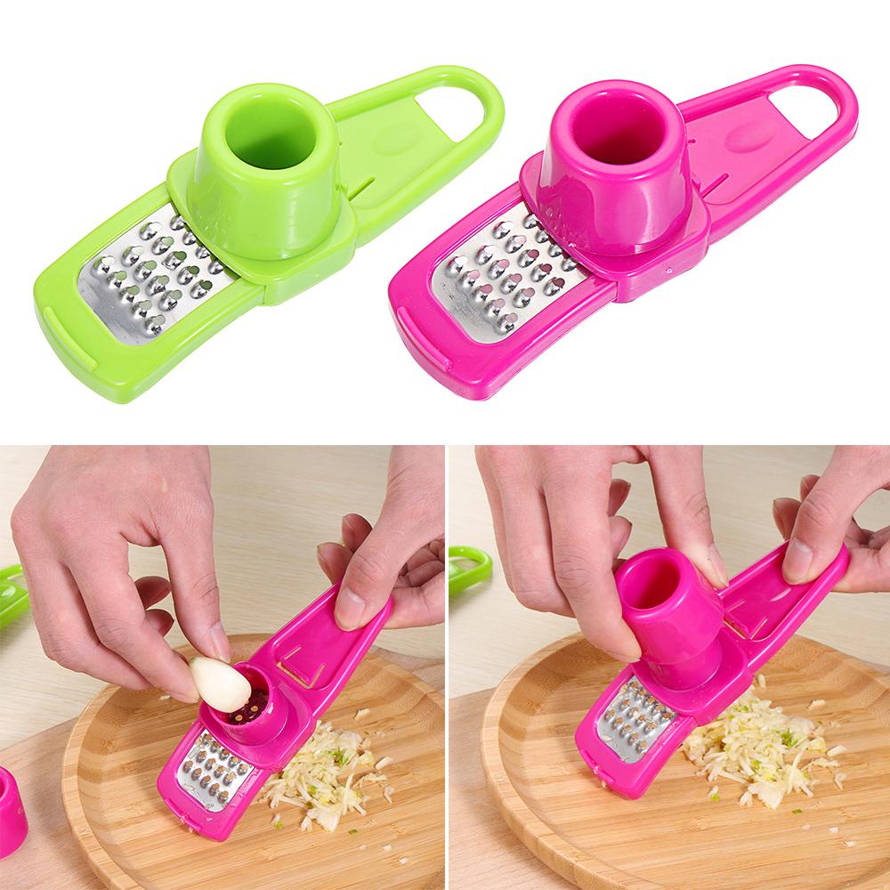 Solighter Garlic Press Cutter Slicer Alat Buah &amp; Sayur Pengupas Bawang Putih