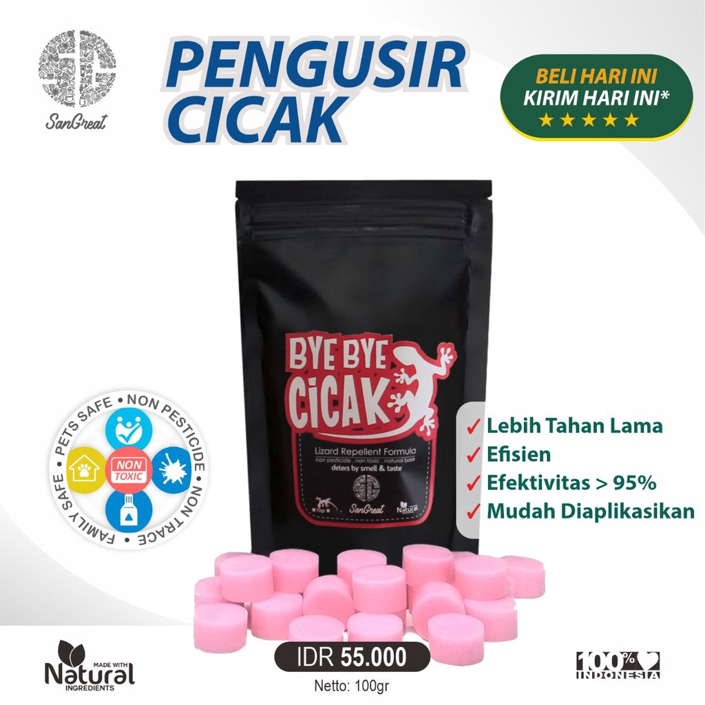 Kapur barus anti cicak organik alat pengusir cicak rumah obat cicak racun cicak alami terbaik gel Bye Bye Cicak 100 gr