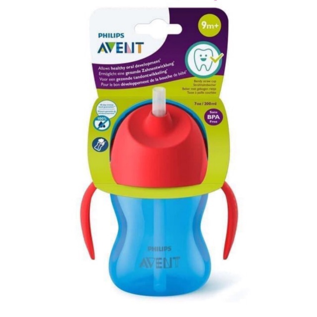 Philips Avent Straw Cup 200 ml Single SCF796/01 Botol Minum Training Anak