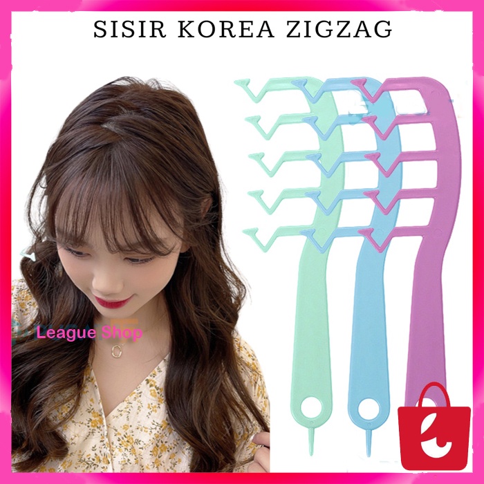 ✅ BISA COD Sisir Rambut Zig Zag Korea Sisir Rambut Korea Style Sisir Rambut Panjang Model Parting Aksesoris Rambut