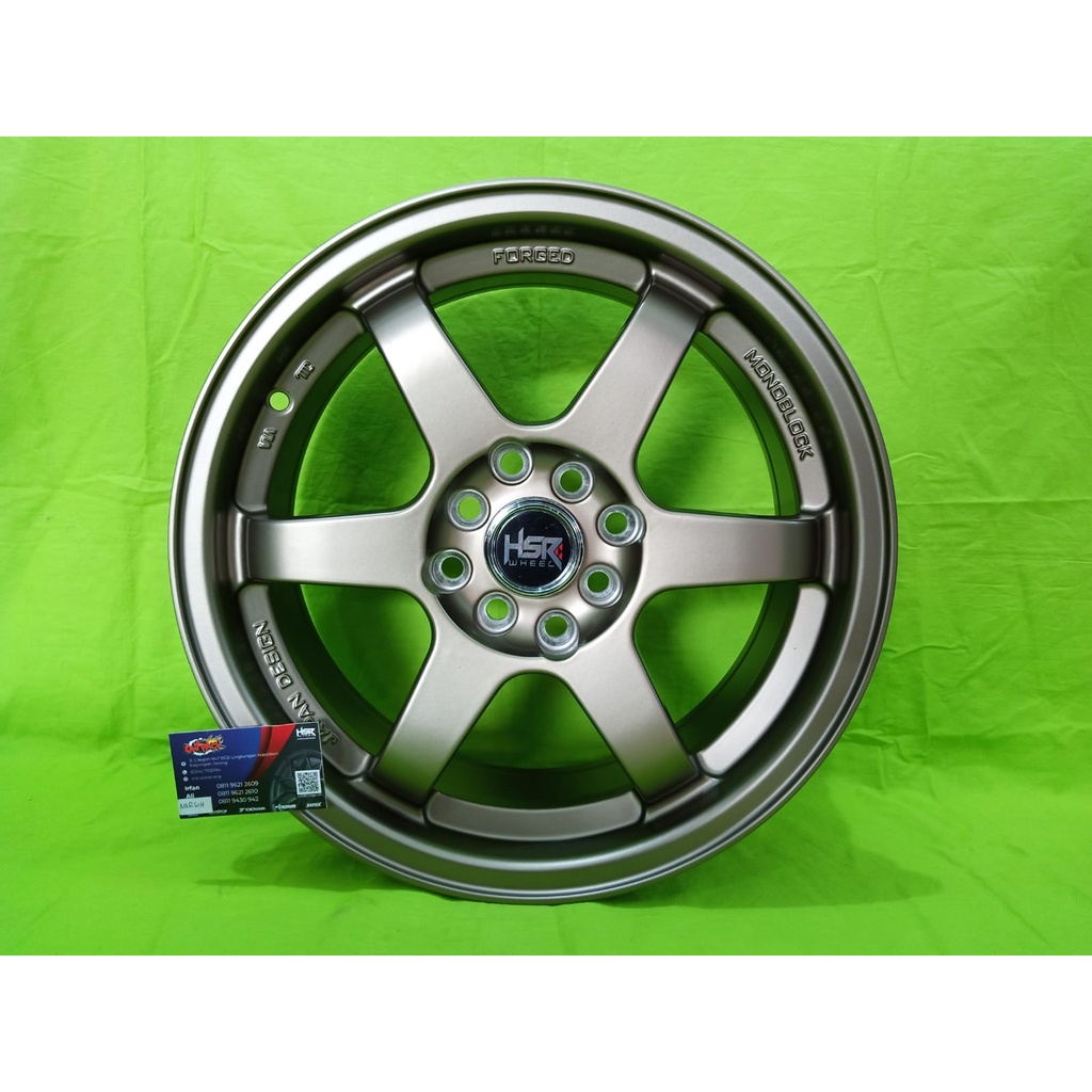 velg hsr type tokyo / te37 ring15 lebar 7 pcd 4x100-4x114,3 smbrz