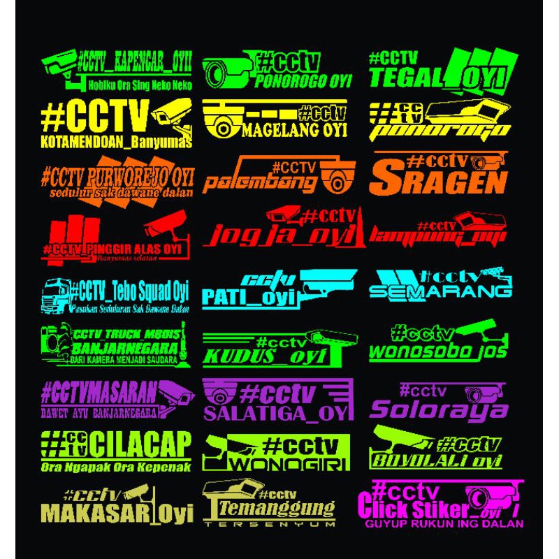 STIKER  Cutting CCTV TRUK TRUCK MANIA Minimal order 12 biji/pcs