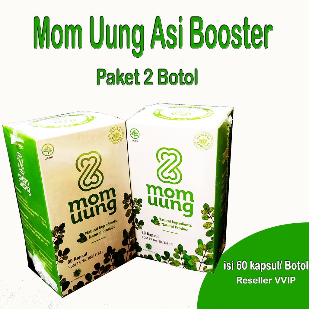 Paket 2 Botol Asi Booster Mom Uung/Pelancar Asi Ekstrak Ikan Gabus dan Daun Kelor