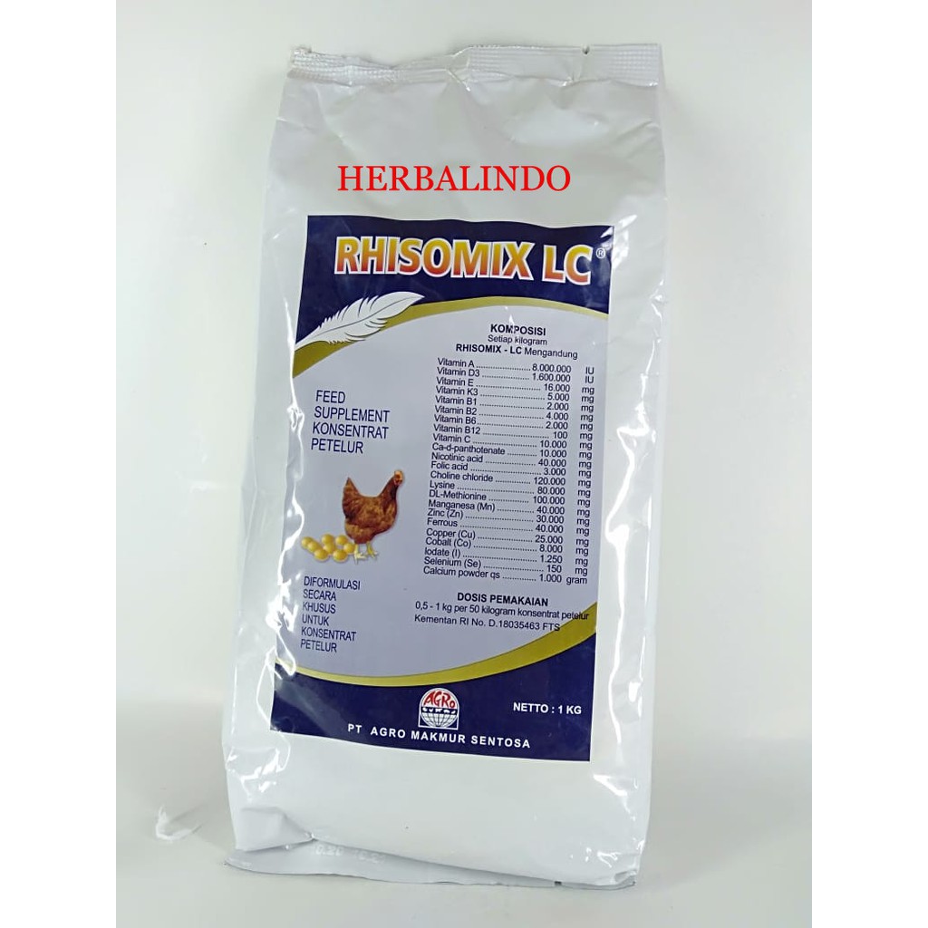 

RHISOMIX LC 1 Kg Premix Ayam Petelur