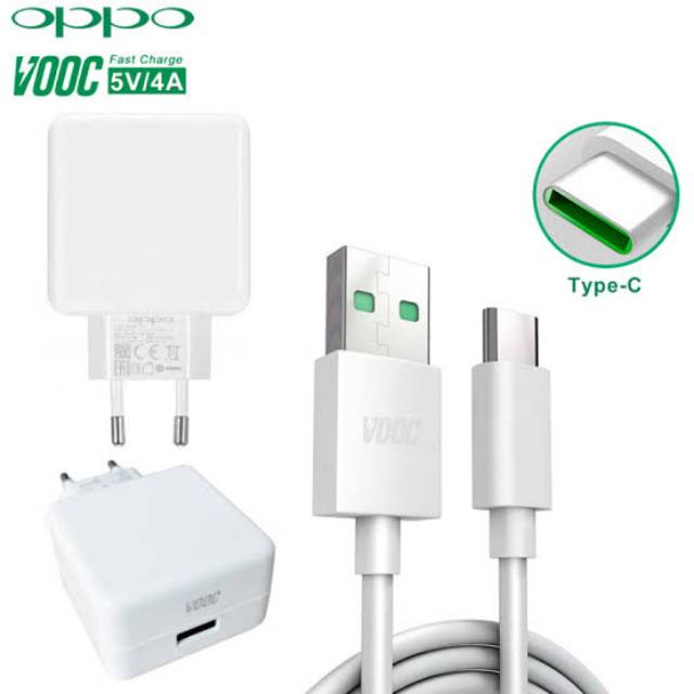 Charger OPPO R17 SUPER VOOC TYPE C ORIGINAL 100% Support Fashcharging