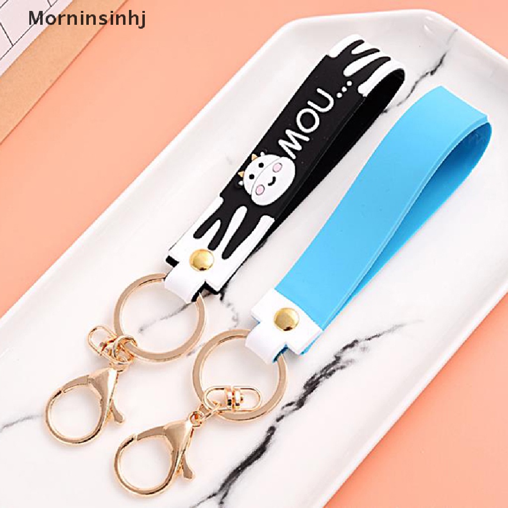 Mornin New Lovely Cow Keychain Charm Keychains Untuk Wanita Tas Liontin Gantungan Kunci Mobil id