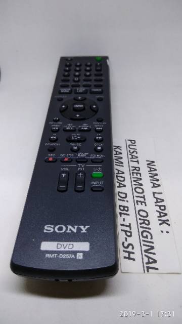 REMOTE REMOT DVD SONY RMT-D257A ORIGINAL ASLI