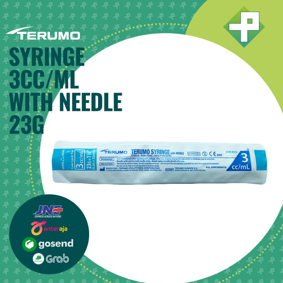 Spuit 3cc/ml Terumo Needle 23G / Spuit 3ml isi 100'S