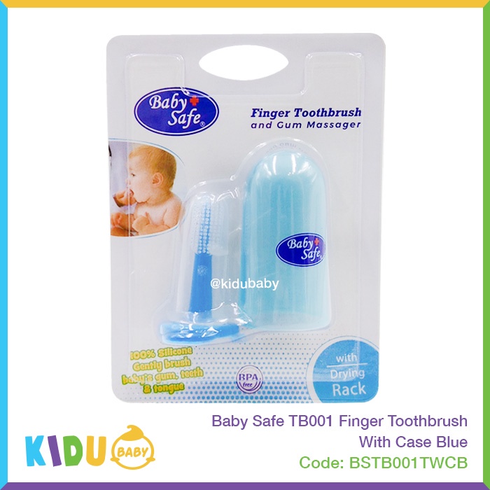 Baby Safe TB002 Finger Toothbrush With Case Sikat Gigi Gusi dan Lidah Bayi dan Anak Kidu Baby