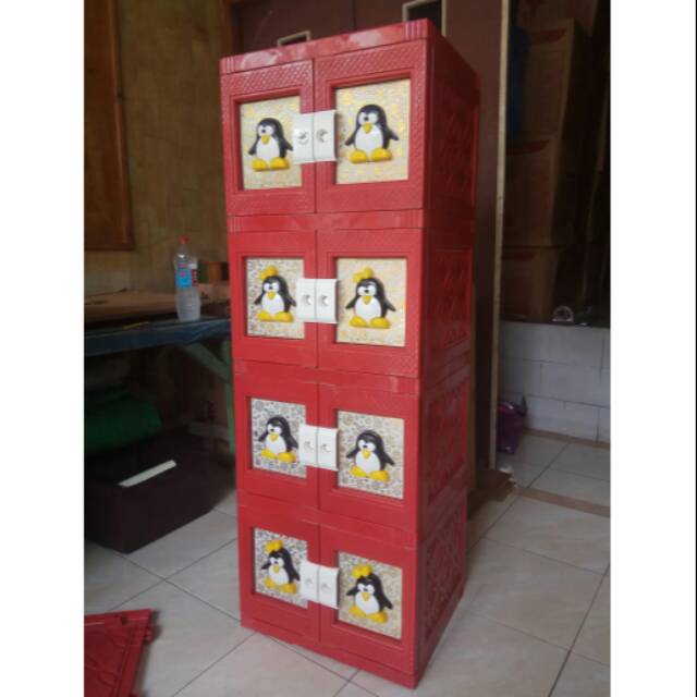 Lemari plastik akako 4 susun