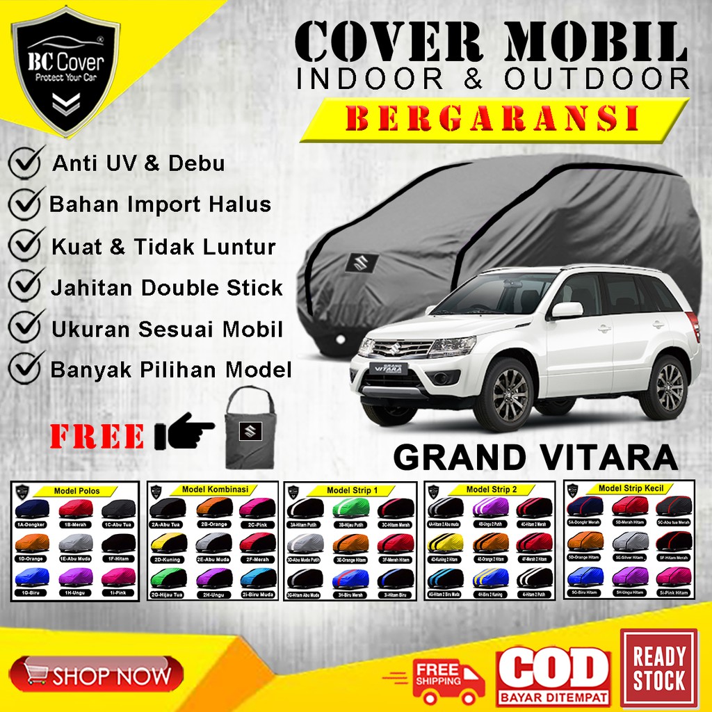 Body Cover Mobil Suzuki Grand Vitara / Sarung Mobil Grand Vitara / Selimut Mantel Tutup Pelindung Jas Kerudung Mantol Penutup Grand Vitara Outdoor