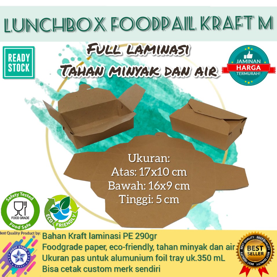 Paper Lunch Box S M L, Lunch Box Paper, Paper Box Lunch, Kemasan ayam Geprek, Box Ayam Geprek Image 7