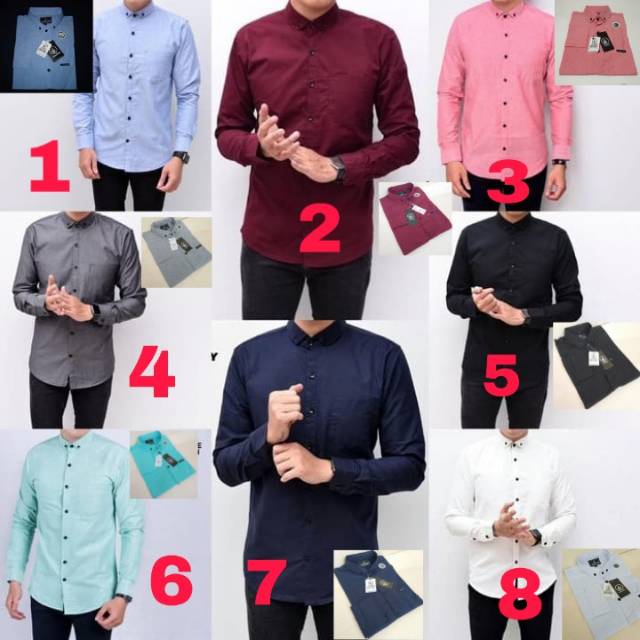 GROSIR KEMEJA POLOS PRIA DISTRO BERKUALITAS MURAH