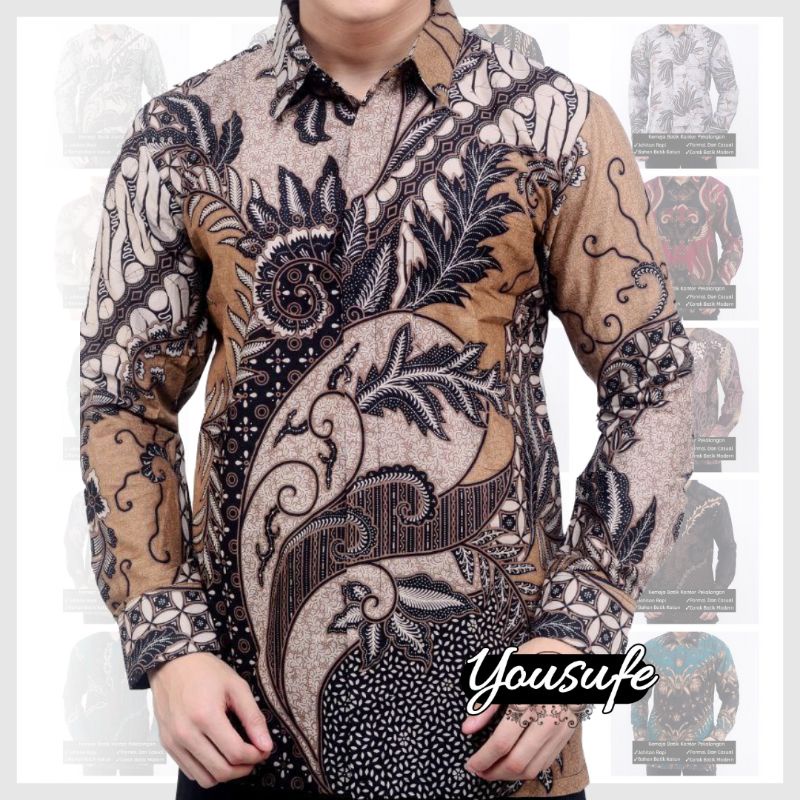 Kemeja Pria Lengan Panjang/Batik Pria Panjang/Kameja Batik/Seragam Batik