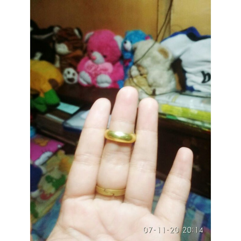 cincin koin 91 polos anak dan dewasa size 4 dan 5 terkecil