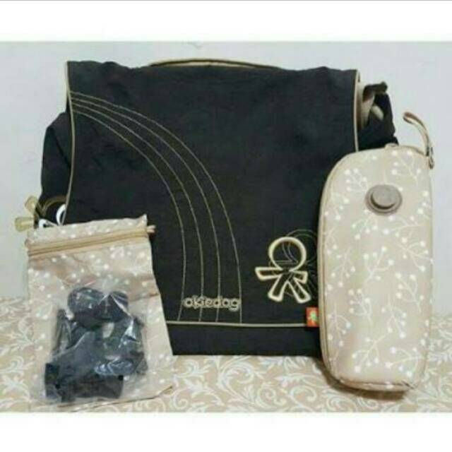 Diaper Bag Set Okiedog Urban Sphinx Black Tas Perlengkaoan bayi Okiedog Baby Set