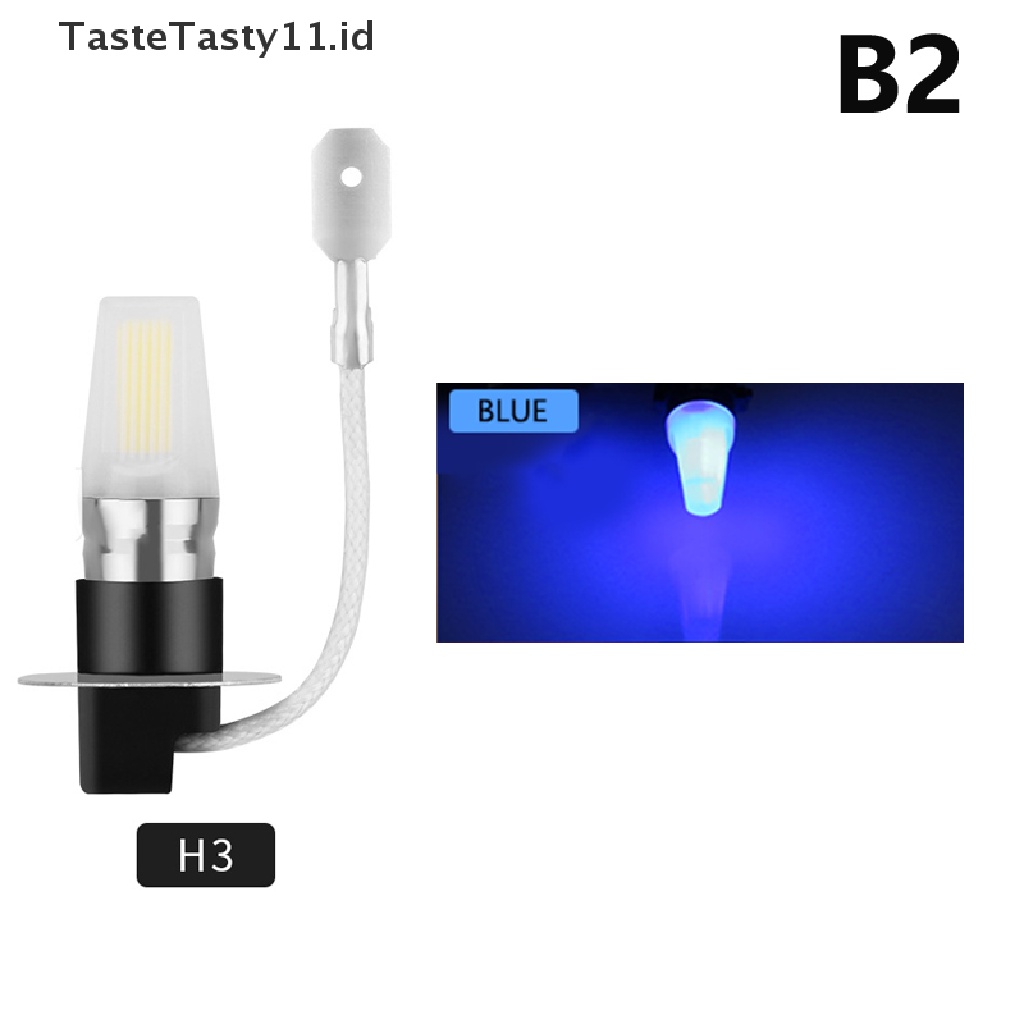 (TasteTasty) Lampu Kabut Depan Mobil COB LED H1 / H3 12V 7 Warna Super Terang