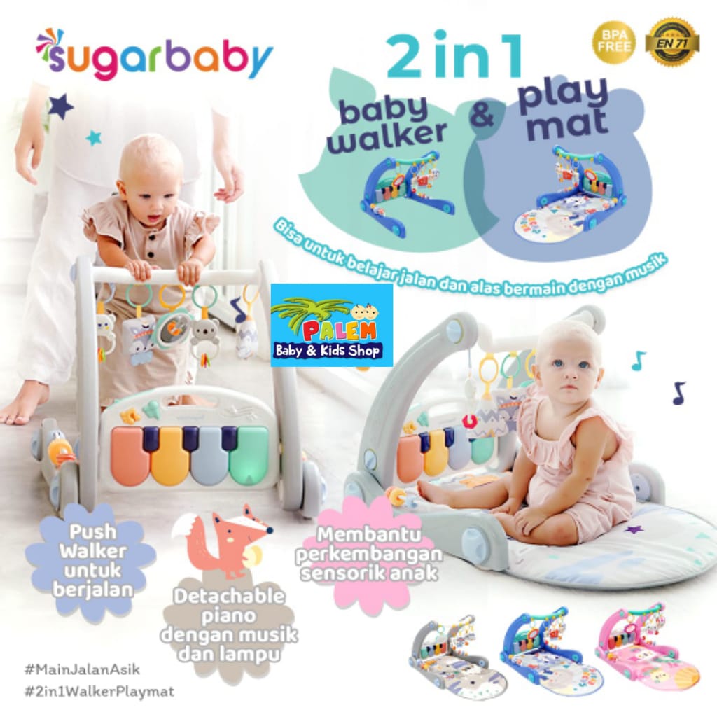 Sugar baby 2in1 Baby Walker &amp; Playmat