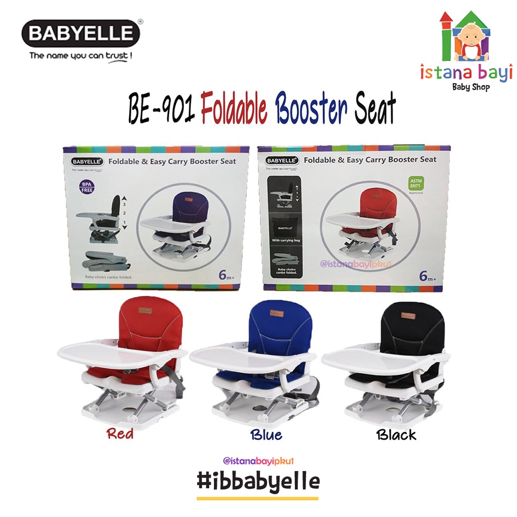 Baby Elle Booster Seat Foldable &amp; Easy Carry BE-906 - Kursi Makan Bayi