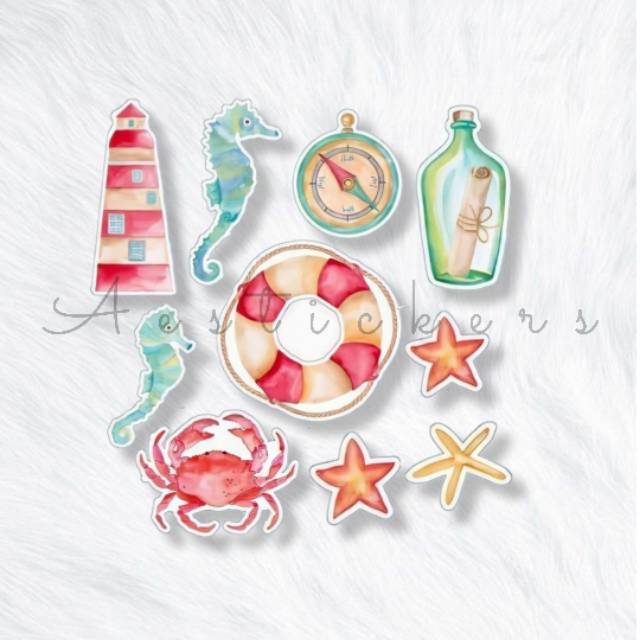 STICKER SEA AESTHETIC 1 PACK STIKER LAUT LUCU UNTUK CASE STICKER SEA AESTHETIC 1 PACK STIKER LAUT LUCU UNTUK CASE