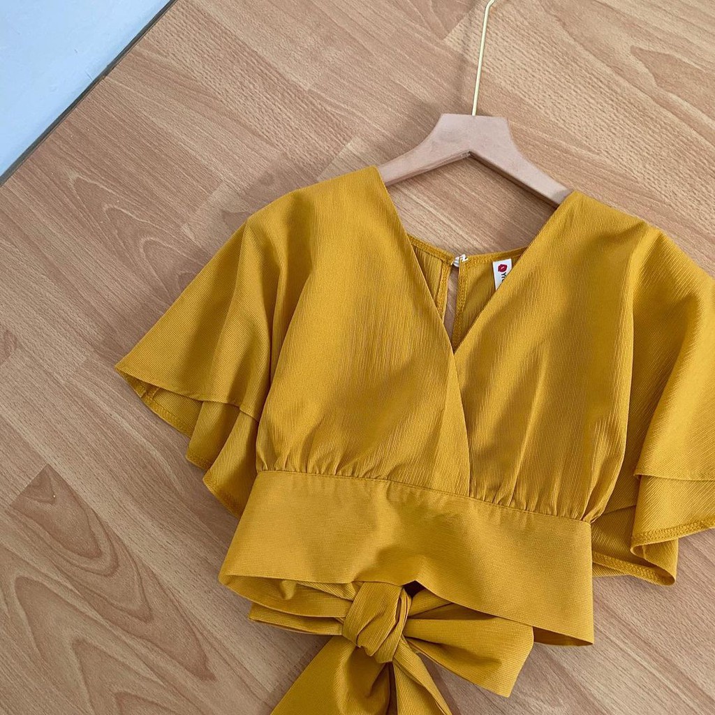 BEFAST - ZEC OOTD Wanita Blouse CINDY / Bow Back Cardi Outerwear / Blouse Wanita Lengan Pendek / Blouse Unik / Fashion Wanita Remaha Kekiniaan / Keluaran Terbaru 2022 / Trendy / Terlaris