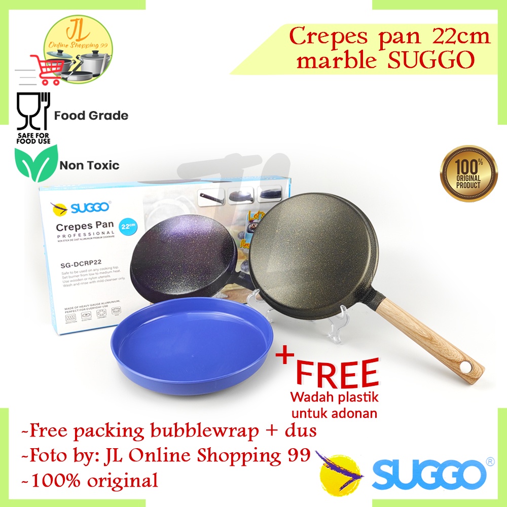 Crepes maker 22cm SUGGO / wajan terbalik anti lengket / cetakan kulit risol lumpia