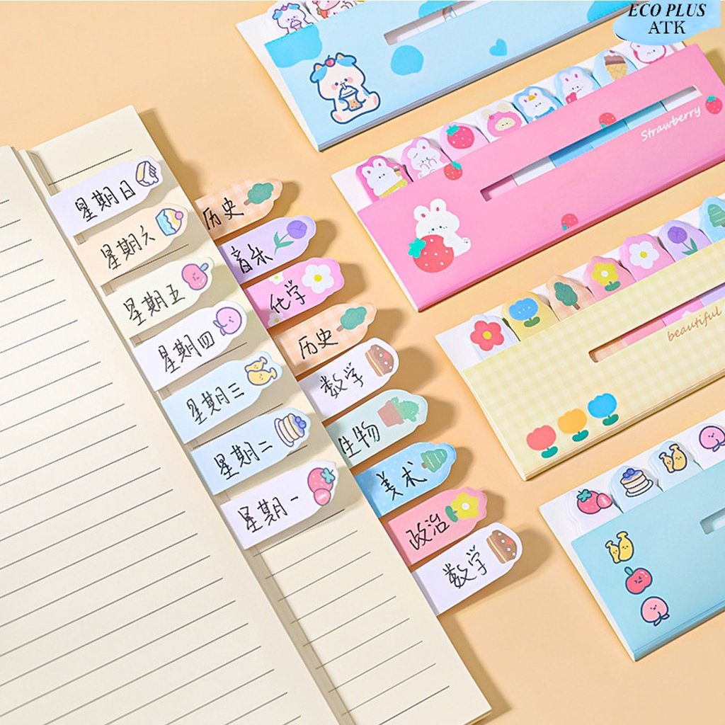 Sticky Notes Memo Mini Isi 120 Lembar Motif Animal Kartun Hewan Lucu Catatan