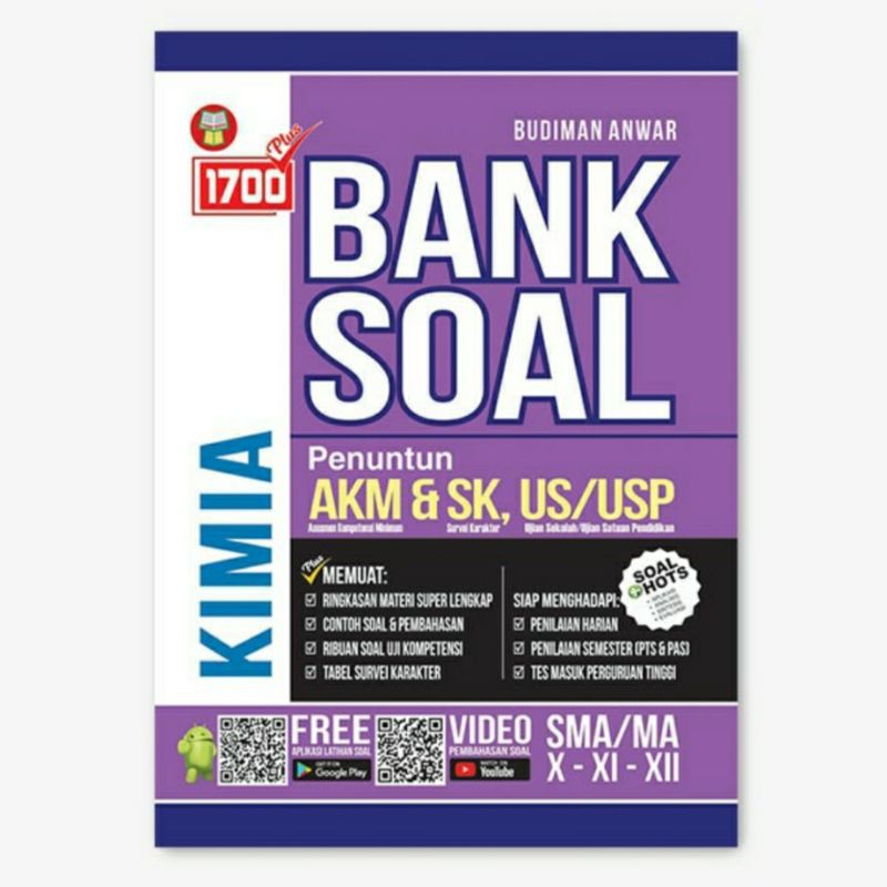 Buku 1700 Plus Bank Soal Kimia Untuk Sma Ma Kelas X Xi Xii Budiman Anwar Shopee Indonesia