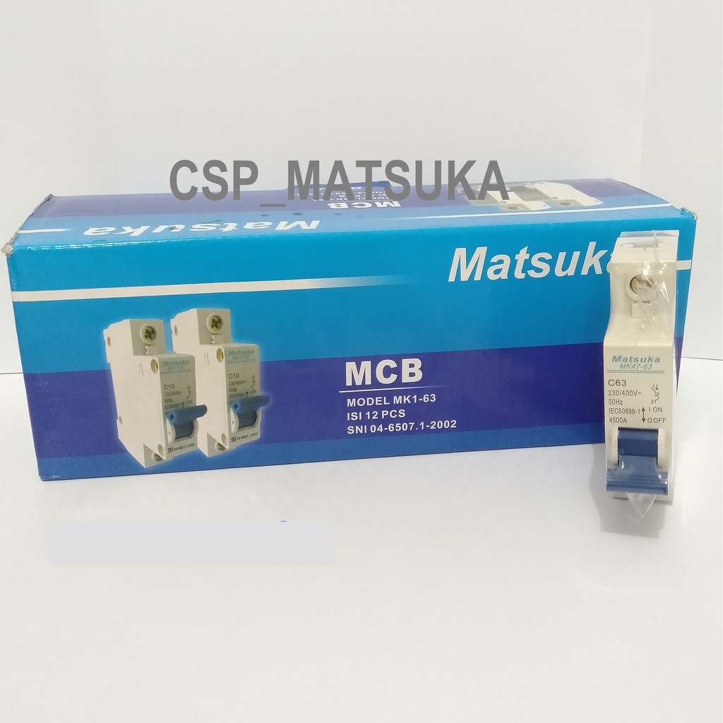 MCB 1Phase Matsuka 1/2/4/6/10/16/20/40/50/63A