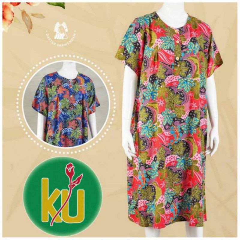 ORIGINAL DASTER KENCANA UNGU LEBEL BIRU KANCING DEPAN 08 MOTIF BATIK SOLO