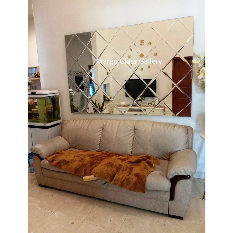 Jual Kaca Cermin /Cermin Bevel/Kaca Cermin Hiasan Dinding Ruang Tamu