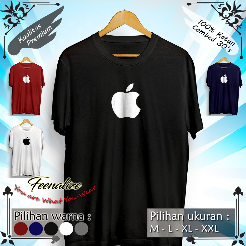 KAOS APPLE BAJU KASUAL DISTRO PRIA