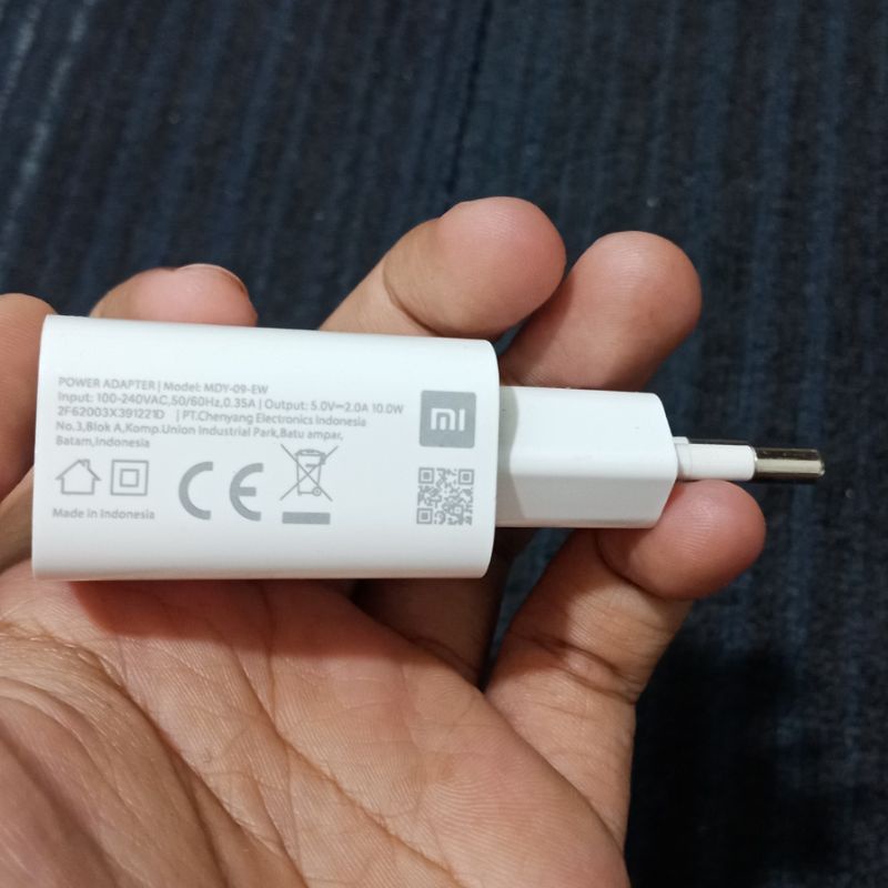 KEPALA CHARGER CAS MDY 09 EW XIAOMI REDMI NOTE 8 ORIGINAL ASLI COPOTAN