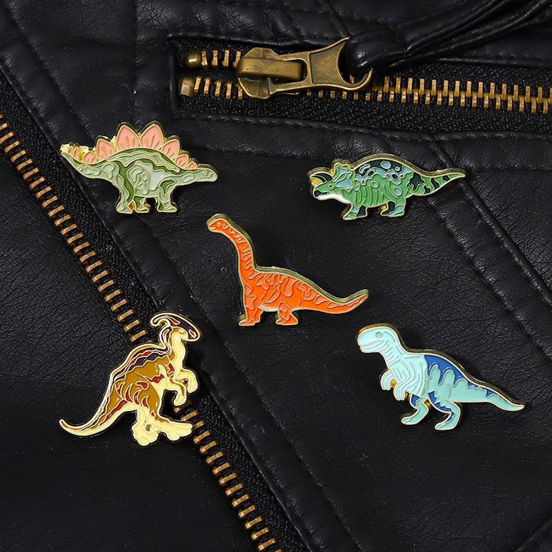 Bros Pin Bentuk Dinosaurus Jurassic Untuk Aksesoris Pakaian