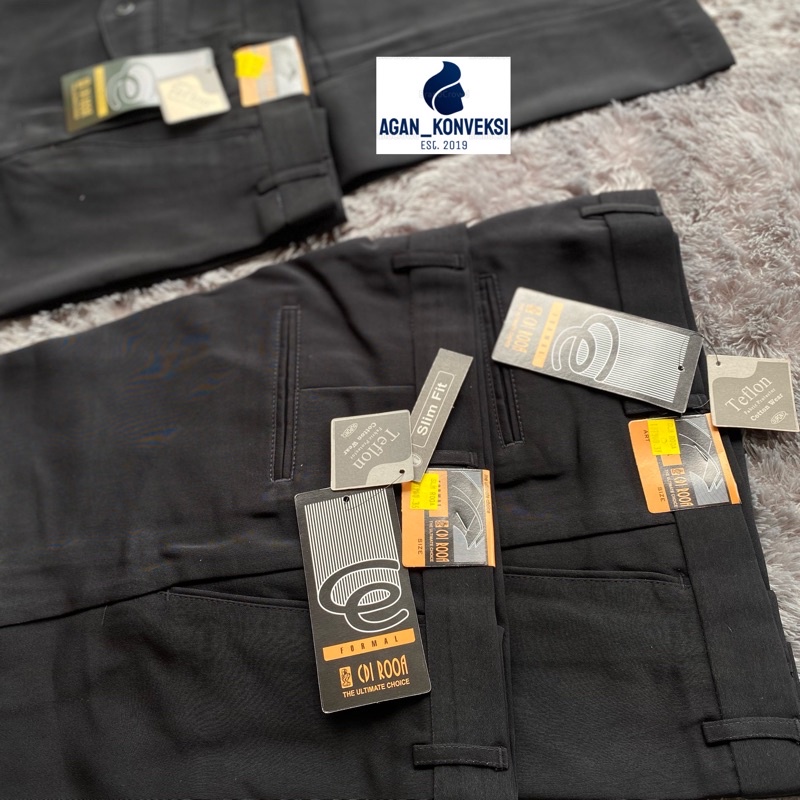 CELANA KERJA FORMAL JUMBO Size 27-44 Pria Bahan Teflon