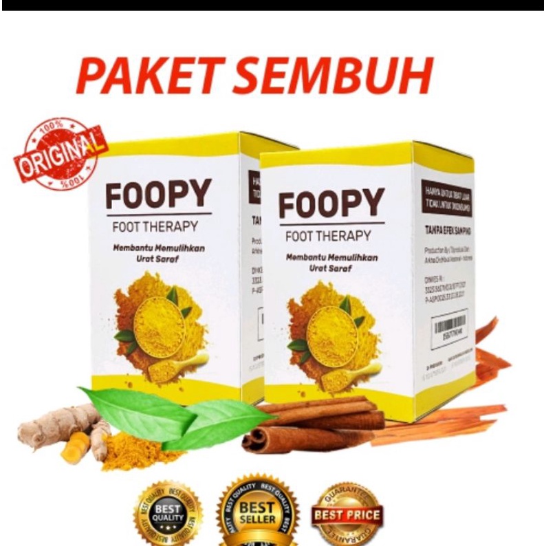 PAKET  2BOX FOOPY FOOT THERAPY RAMUAN DAYAK HERBAL TERAPI RENDAM KAKI TANGAN (BESTSELLER 2021)