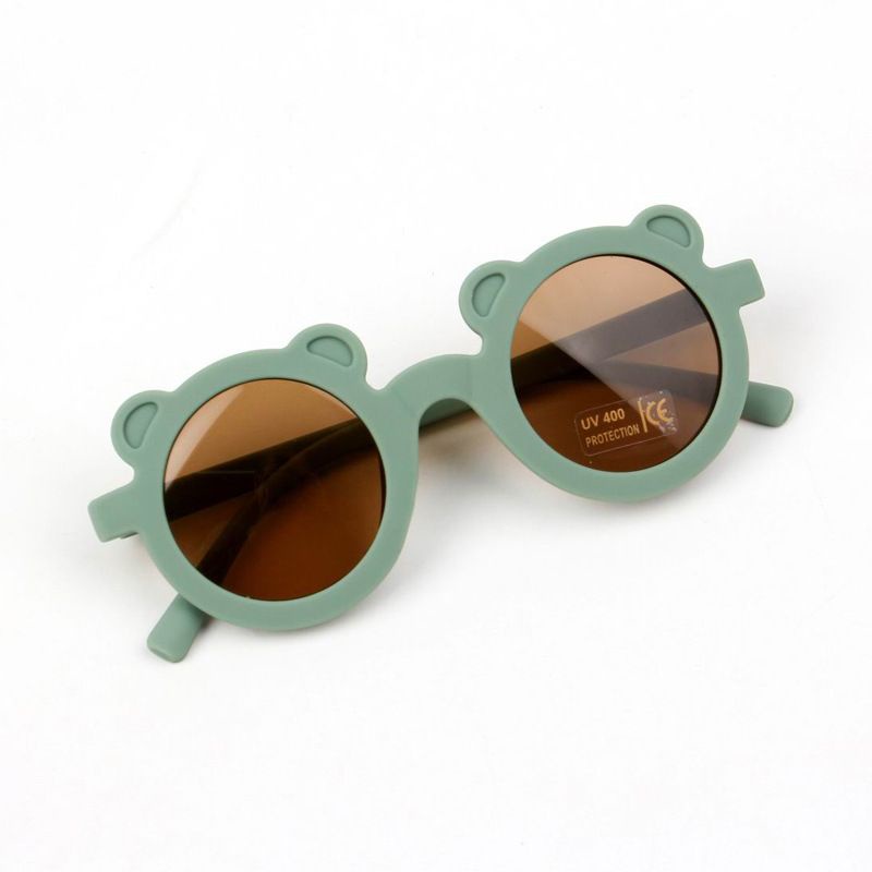 Kacamata Anak Sunglasses Anti Radiasi UV dan Blueray UV400 Fashion Bayi Gaya Korea Lensa Hitam-AN02 - Hijau