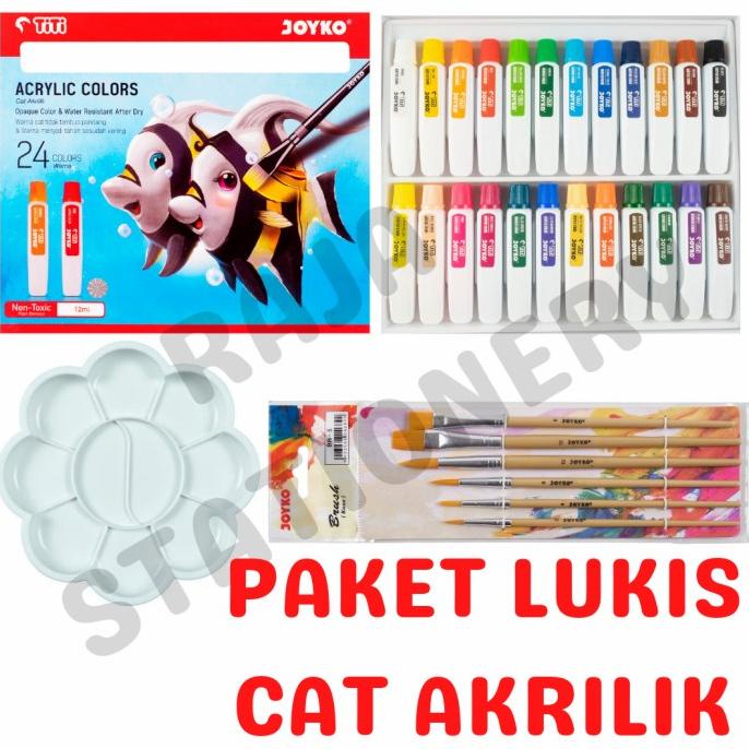 

Diskon PAKET CAT AKRILIK JOYKO TITI MELUKIS (SET ACRYLIC + PALETTE + BRUSH) Diskon