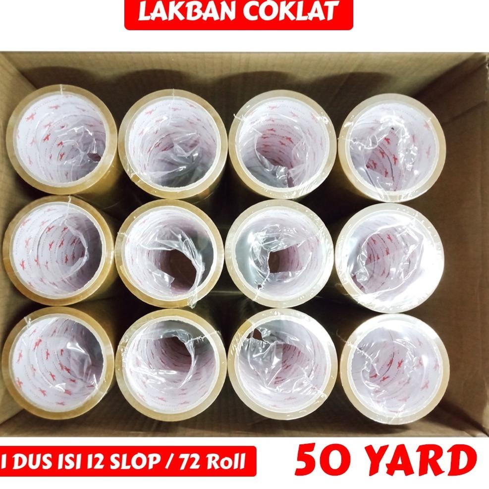 

sha-39 [TERMURAH] Lakban OPP Tape / Lakban Coklat Dunia Packing 50 Yard (1 Slop) -COD ,.,.,.,.,.,