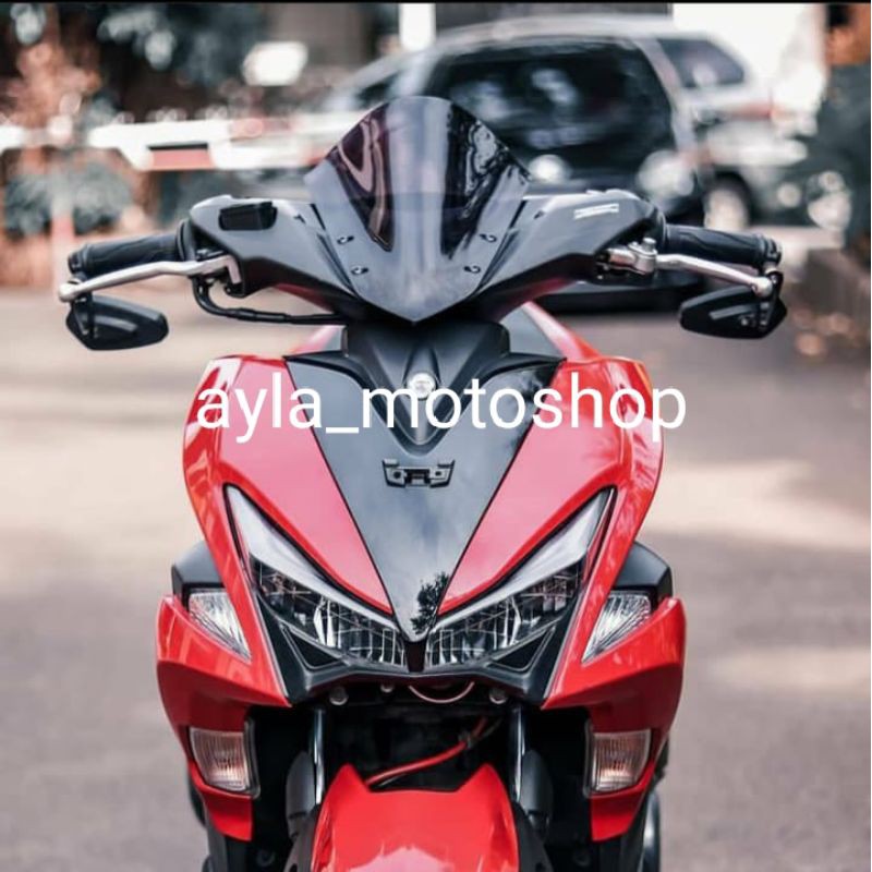 WINDSHIELD AEROX155 PNP, VISOR AEROX 155 CONNECTED JENONG TINGGI 28cm