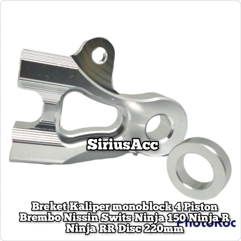 Breket Kaliper 4 Piston Monoblock BRM NSN SWITS Belakang Ninja 150 Ninja R Ninja RR Disc 220mm