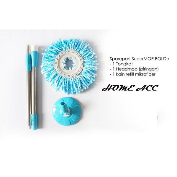 Tongkat set Super MOP BOLDe Original (Handle + Head + Refil)